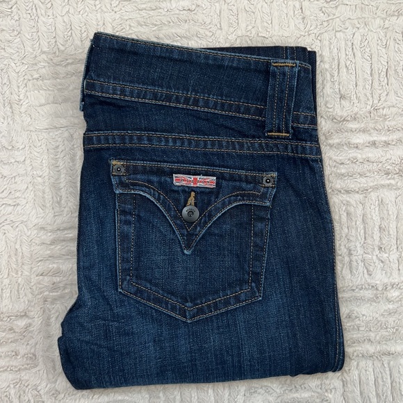 Hudson Jeans, size 28 bootcut, back flap pockets, dark wash EUC - Picture 4 of 16